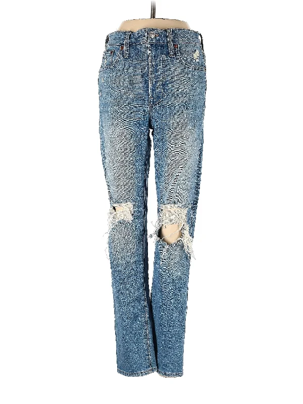 Studded Jeans for Punk -Mid-Rise Boyjeans Jeans