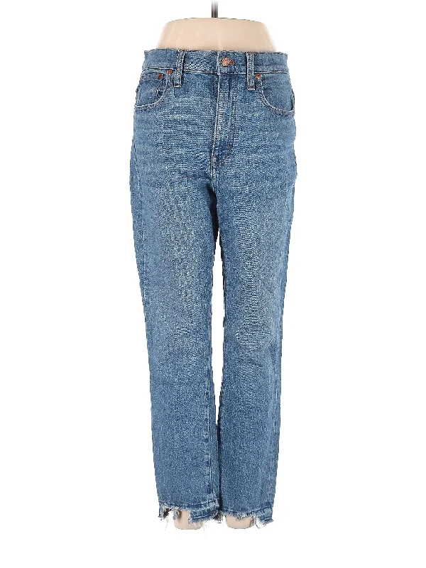 Five Pocket Jeans for Storage -High-Rise Straight-leg Jeans in Light Wash