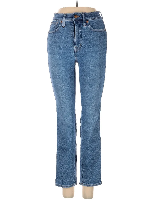 Travel Jeans for On-the-go -Mid-Rise Bootleg Jeans in Medium Wash