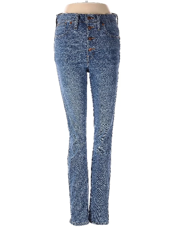 Mini Skirt Jeans for Flirty -High-Rise Straight-leg Jeans in Medium Wash