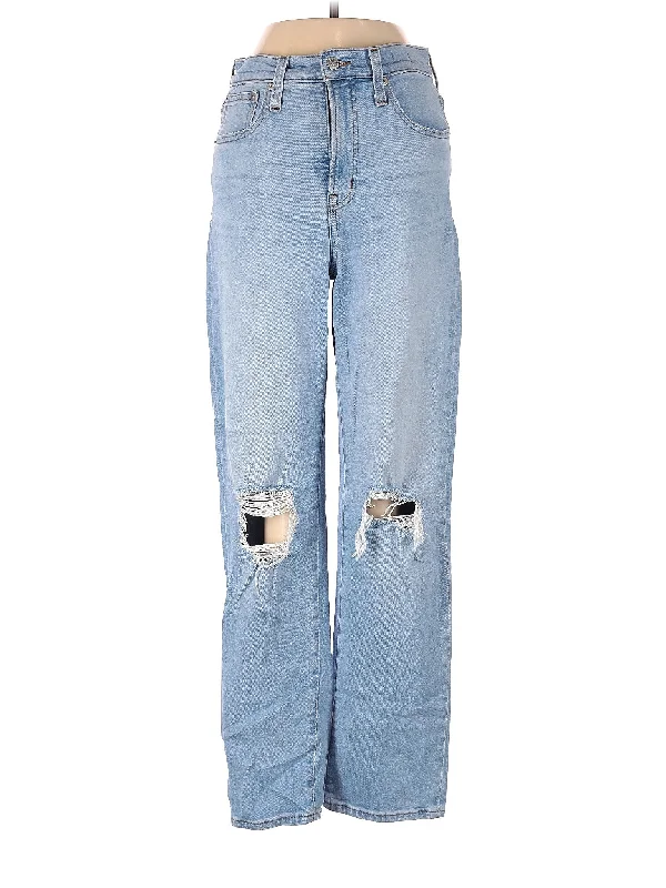 Christmas Jeans for Seasonal -High-Rise Wide-leg Jeans in Light Wash