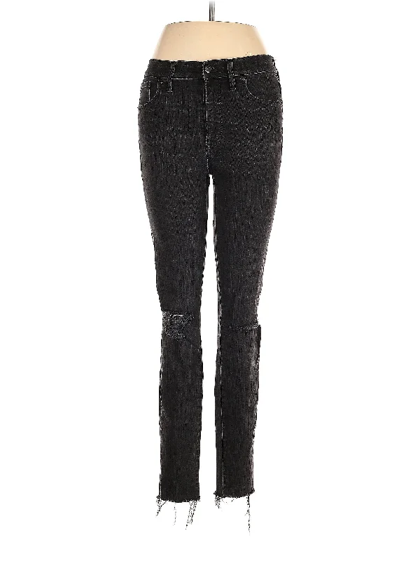 Embellished Back Pocket Jeans for Glamour -High-Rise Skinny Jeans in Dark Wash