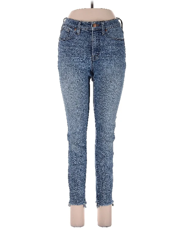 Low Waisted Jeans for Casual -High-Rise Skinny Jeans in Medium Wash