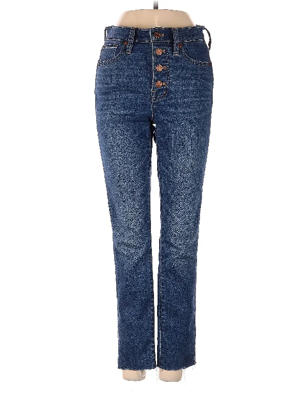 Skinny Jeans for Slim Fit -Low-Rise Straight-leg Jeans in Medium Wash