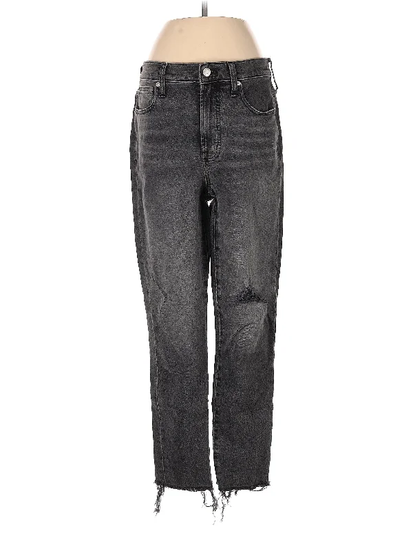 Blue Jeans for Everyday Wear -High-Rise Straight-leg Jeans