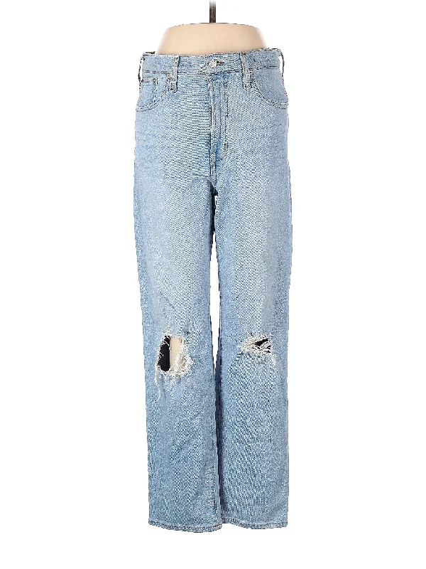 Button Fly Jeans for Traditional -High-Rise Wide-leg Jeans