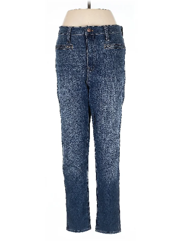 Slim Boyfriend Jeans for Hybrid -High-Rise Straight-leg Jeans in Medium Wash