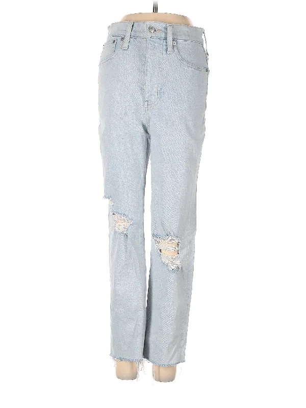 Camping Jeans for Wilderness -Mid-Rise Bootleg Jeans in Light Wash