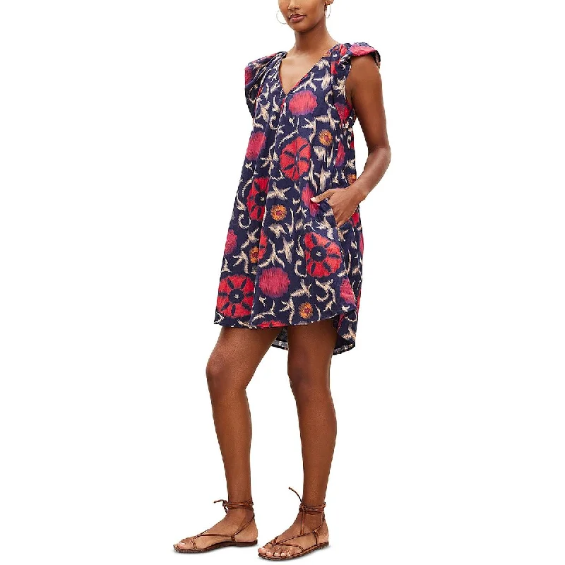 Silk Dresses for Luxurious -VELVET BY GRAHAM & SPENCER Womens Jenna Printed Short Mini Dress