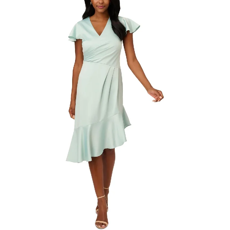 Cap Sleeve Party Dress for Cute Look -Adrianna Papell Womens Satin Cocktail And Party Dress