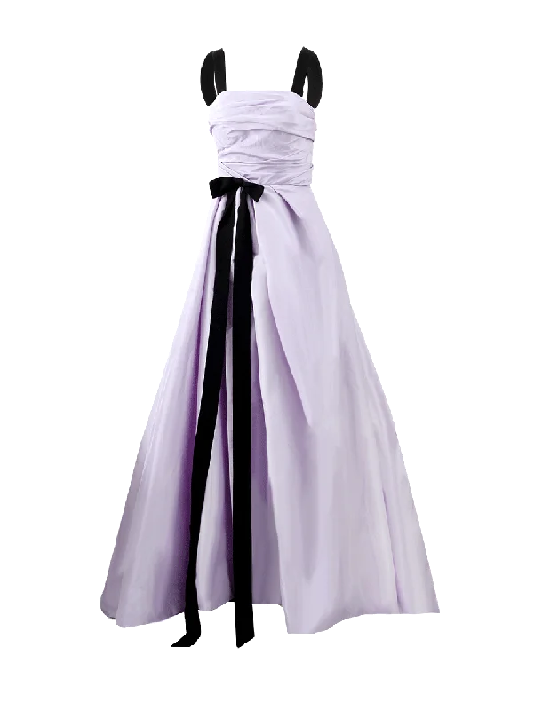 Party Dress with Zipper for Convenience -Silk Taffeta Ball Gown