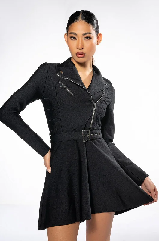 Strapless Denim Dress for Glamorous -BRING THE DRAMA LONG SLEEVE DRESS