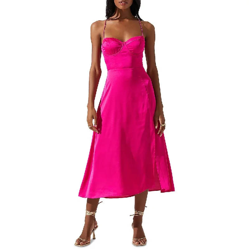 Beaded Bodice Party Dress for Luxurious -ASTR the Label Womens Semi-Formal Midi Cocktail And Party Dress