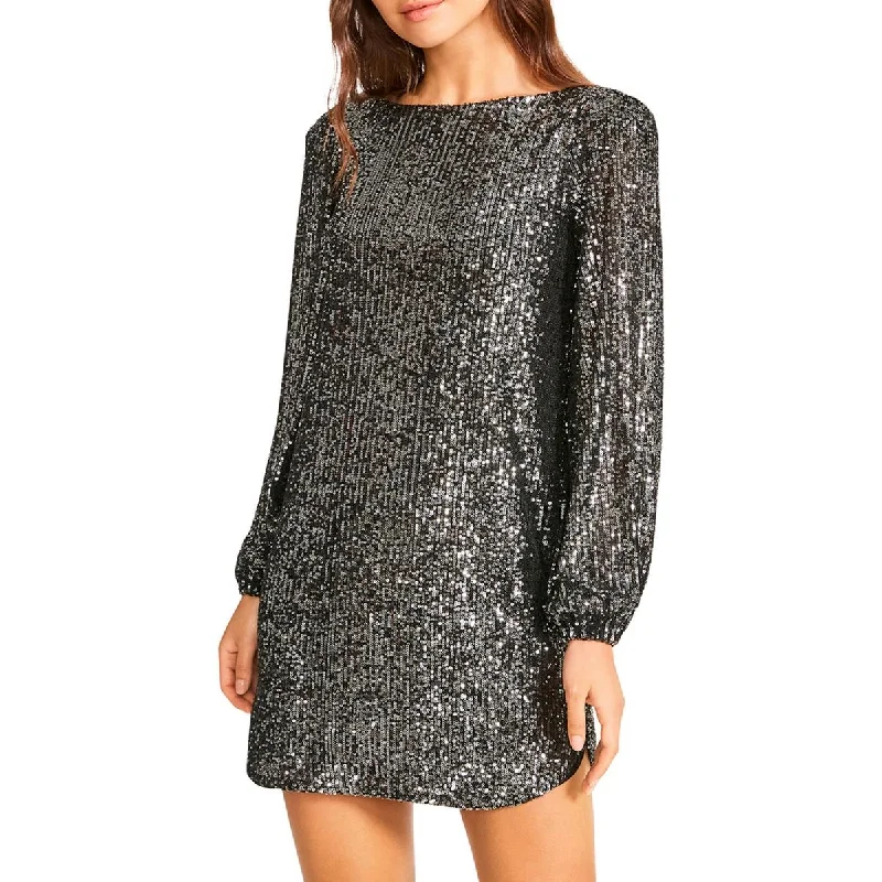 Animal Print Party Dress for Fun Look -BB Dakota by Steve Madden Womens Delorean Sequined Mini Cocktail and Party Dress