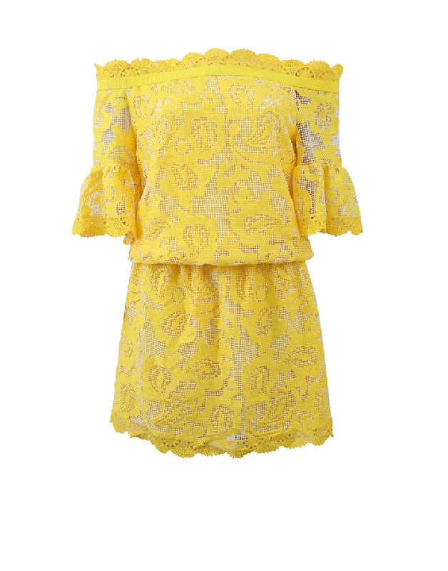 Ruffled Dresses for Girly -Kit Short Embroidered Dress