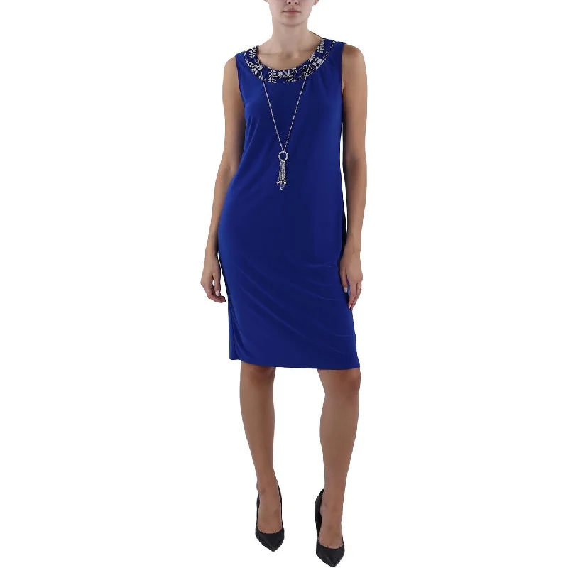 Modern Dresses for Trendy -R&M Richards Womens Sleeveless Office Wear To Work Dress