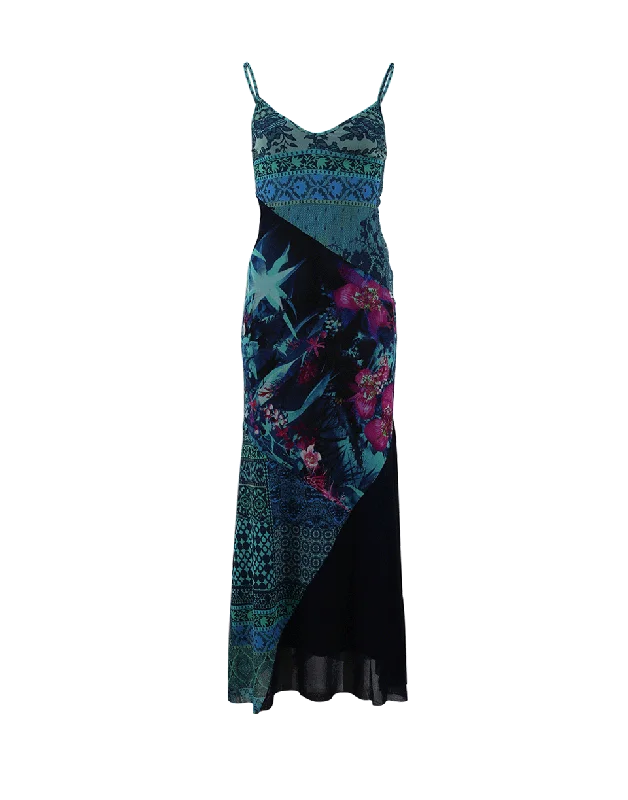 Low-waisted Dresses for Relaxed -Multi Print Tank Maxi Dress