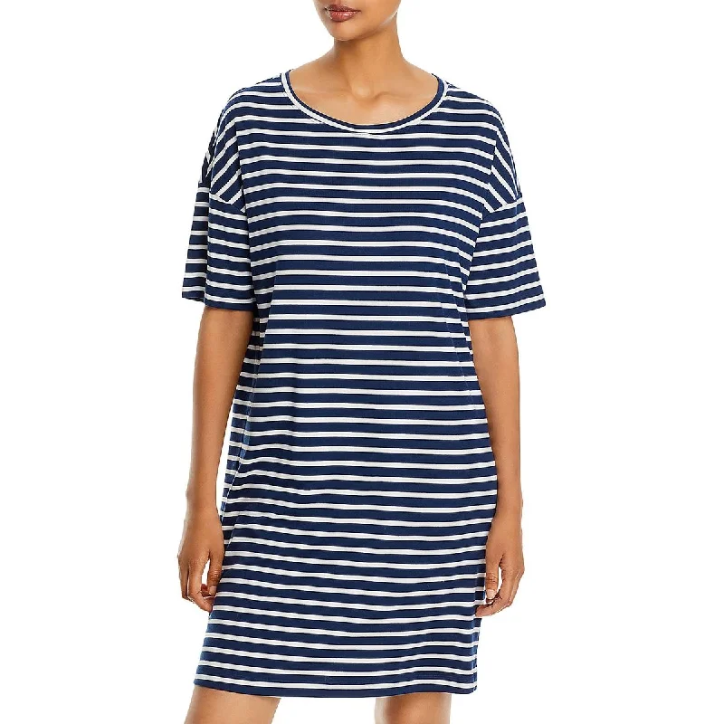 Office Dresses for Business -Three Dots Womens Above Knee Striped Shirtdress