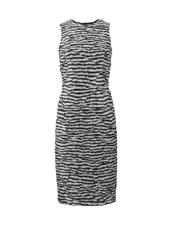 Striped Dresses for Fashionable -Textured Sheath Dress