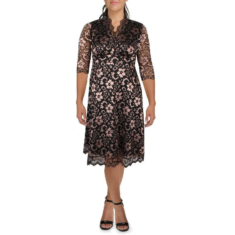 Green Party Dress for Fresh Appeal -Kiyonna Womens Plus Lace Floral Cocktail And Party Dress