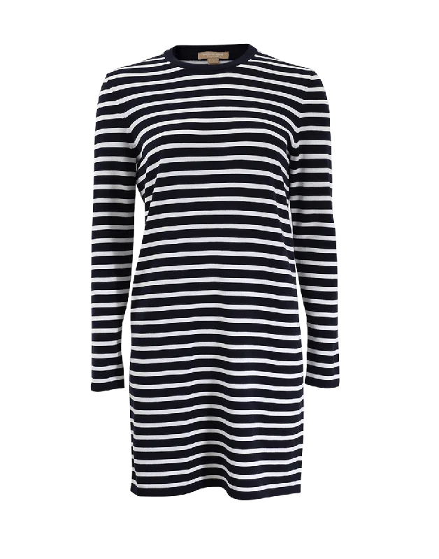 Punk Dresses with Spikes -Striped Tee Shirt Dress