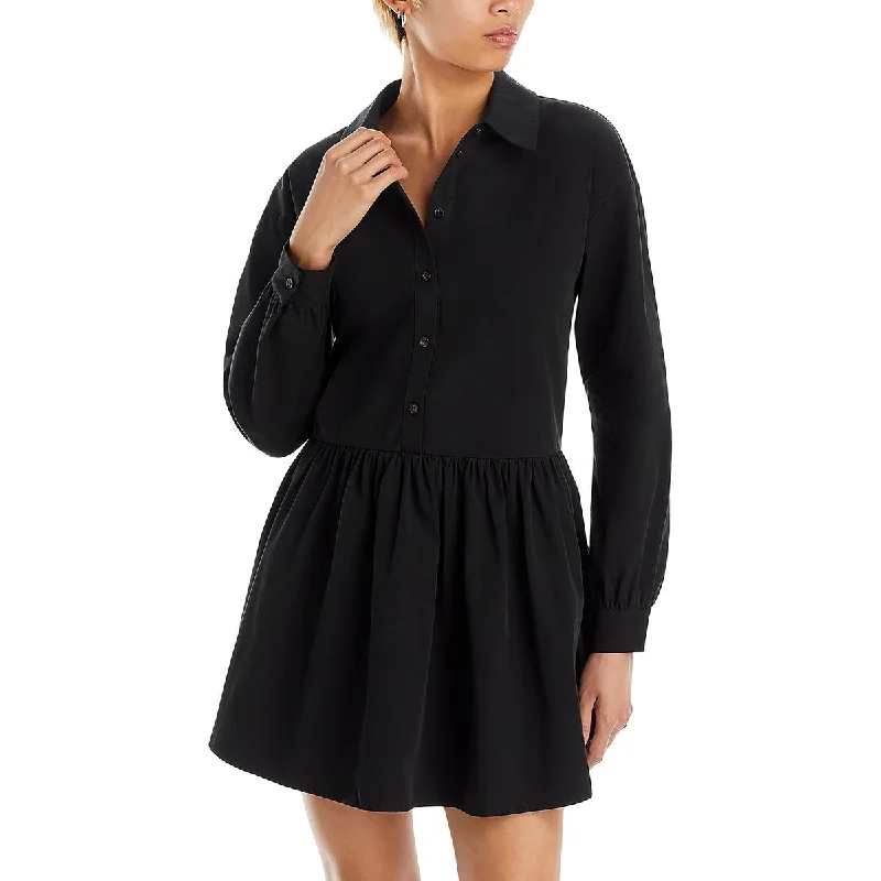 Graduation Dresses for Milestone -WAYF Womens Georgina Collared Mini Shirtdress