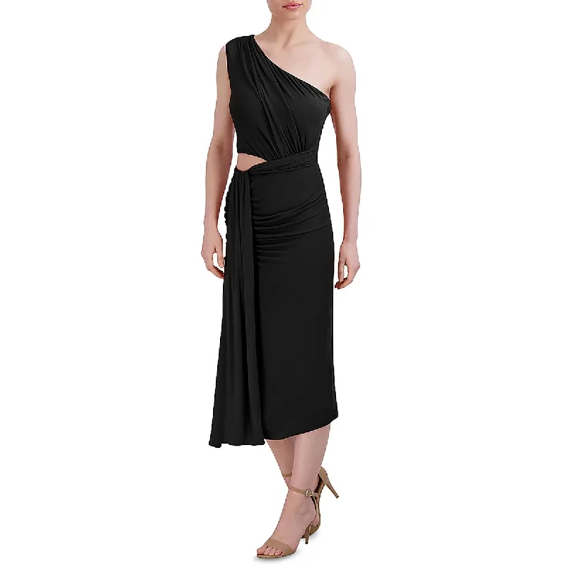 Party Dress for Indoor Party -BCBGMAXAZRIA Womens Ruched Long Cocktail And Party Dress