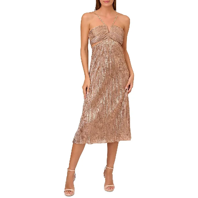 Striped Bodice Party Dress for Fashion -Liv Foster Womens Cutout Metallic Cocktail And Party Dress