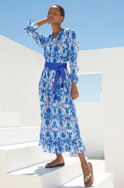 Lace Dresses for Delicate -Maeve EcoVero™ Dress | Ikat Blue