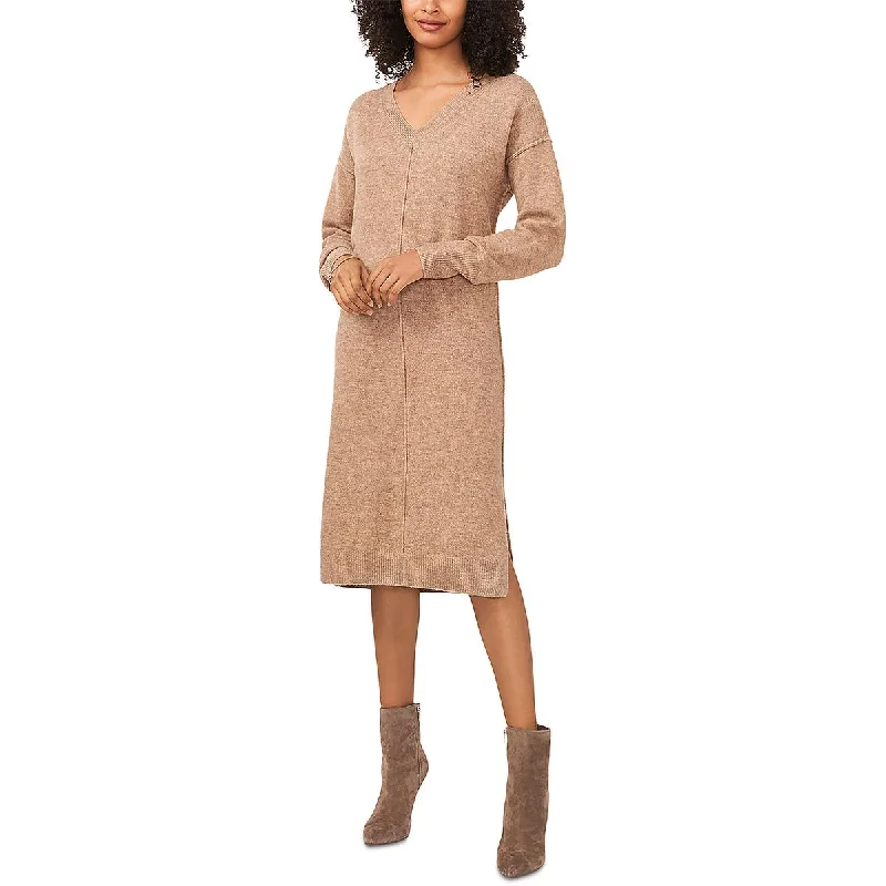 Tie-up Dresses for Decorative -Vince Camuto Womens Knit Long Sleeves Sweaterdress