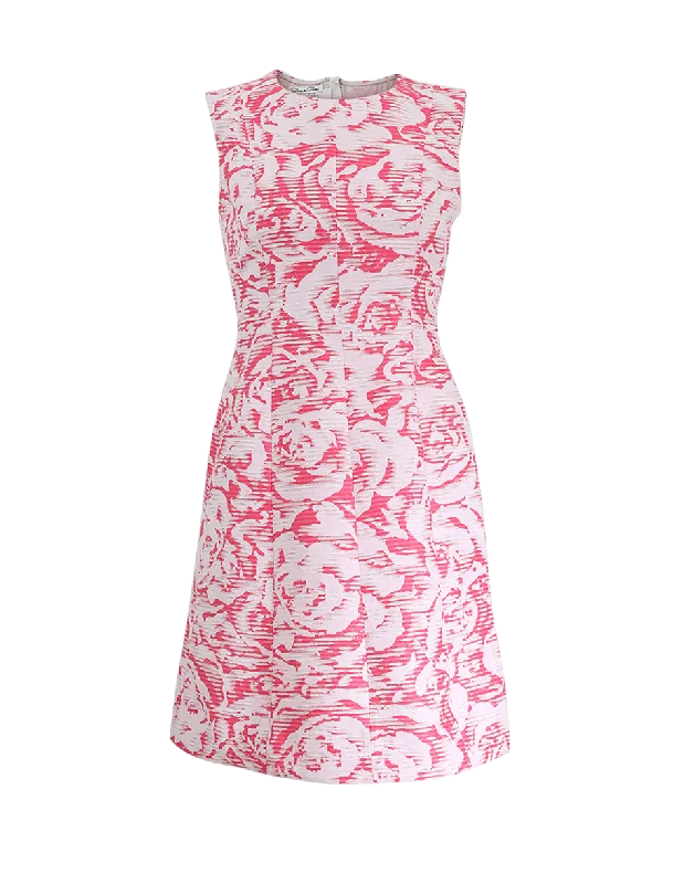 Printed Dresses with Patterns -Ribbon Bottom Dress