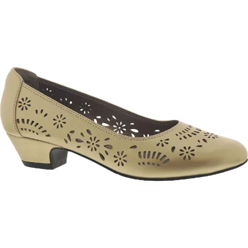 Belted Dresses for Shaping -Array Womens Dahlia Faux Leather Perforated Dress Pumps