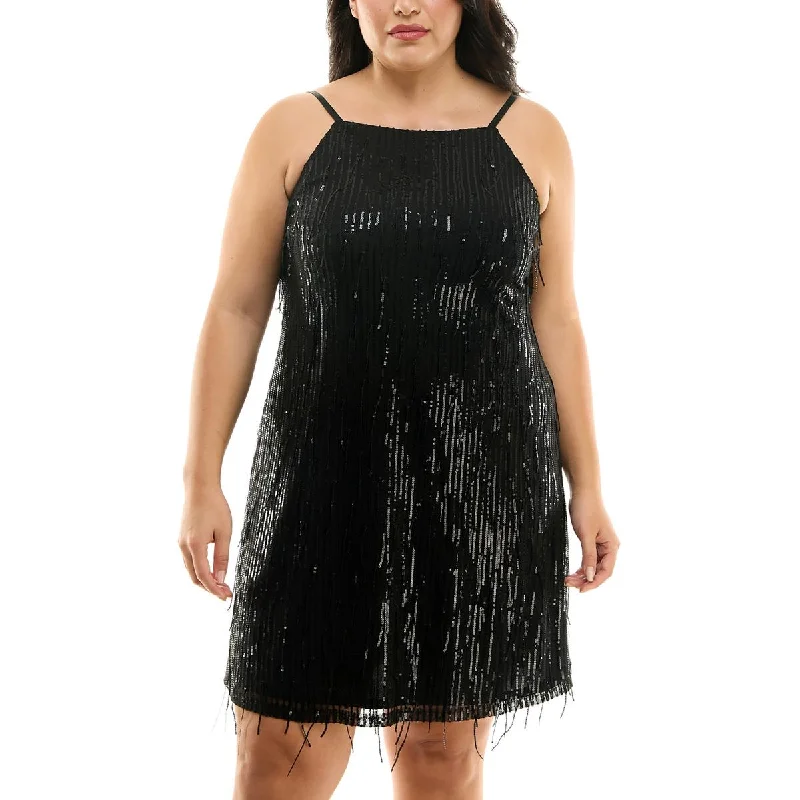 Open Back Party Dress for Sexy Appeal -Speechless Womens Plus Sequined  Cocktail And Party Dress