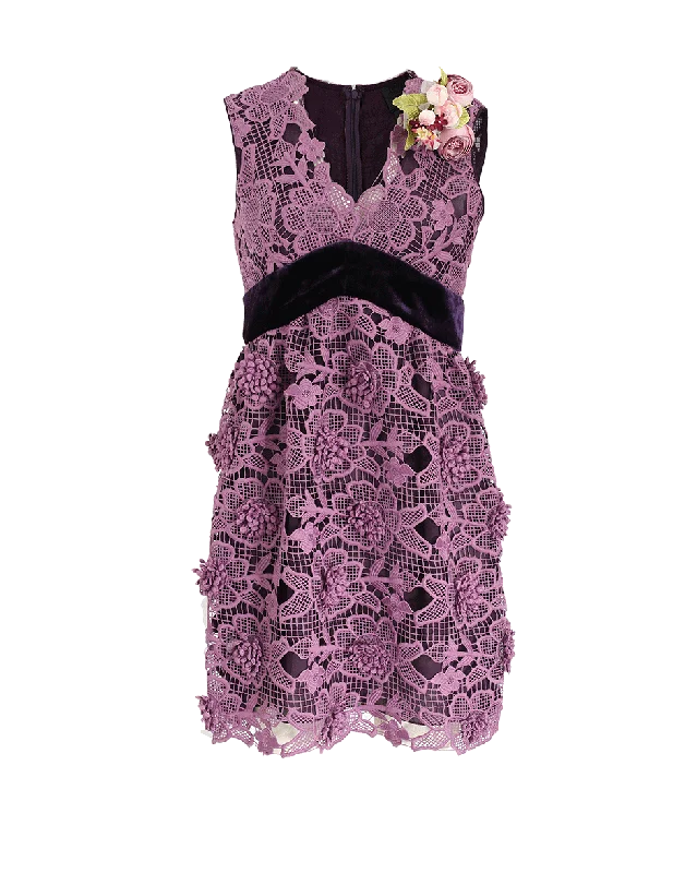 Floral Dresses for Romantic -Camillia Flower Lace Dress