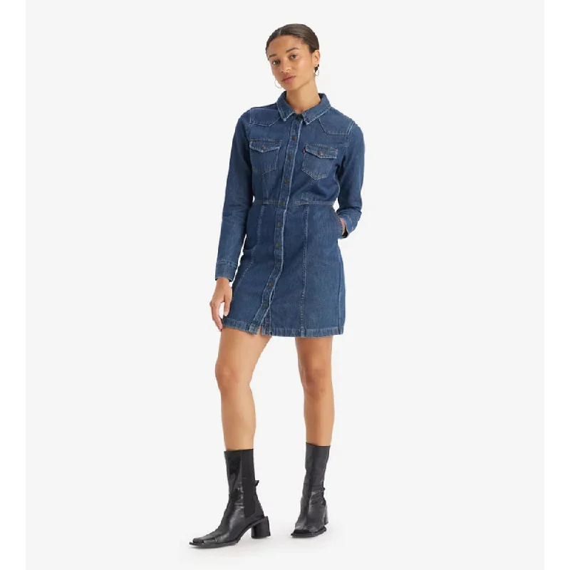 Cotton Dresses for Comfort -Levi's Womens Flynn Denim Dress - A75920000