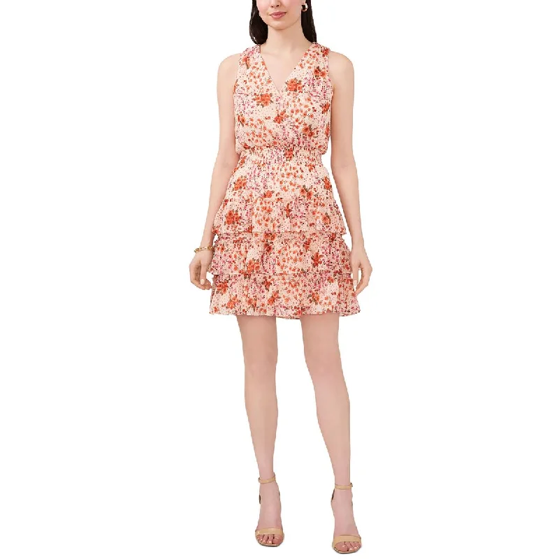 Appliqued Party Dress for Decorative -MSK Womens Floral Print  Cocktail And Party Dress