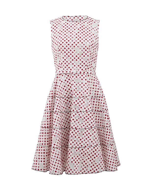 Casual Dresses for Everyday -Floral Dot Devore Dress