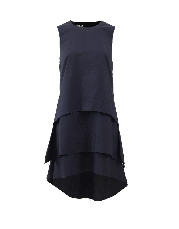 High-waisted Dresses for Flatter -Cotton Trapeze Dress