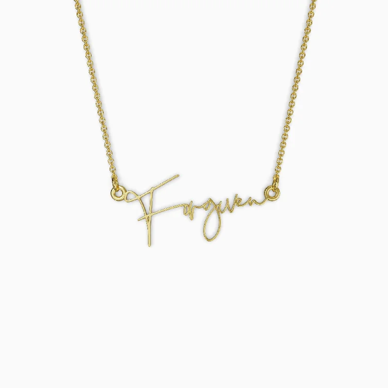 Necklaces and pendants with abstract shapes for a modern, creative appearance-Forgiven Intention Necklace