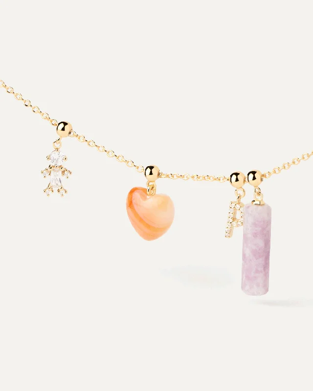 Beautiful necklaces and pendants with gemstone teardrops for an elegant effect-GRID Quartzite Charm