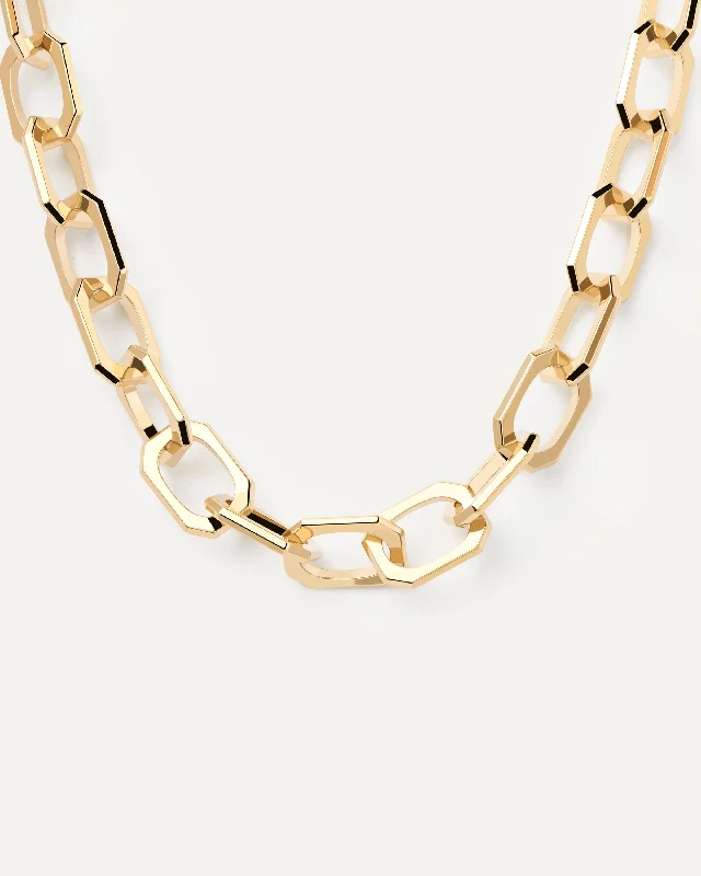 Best necklaces and pendants with layered designs for a chic, stacked look-Large Signature Chain Necklace