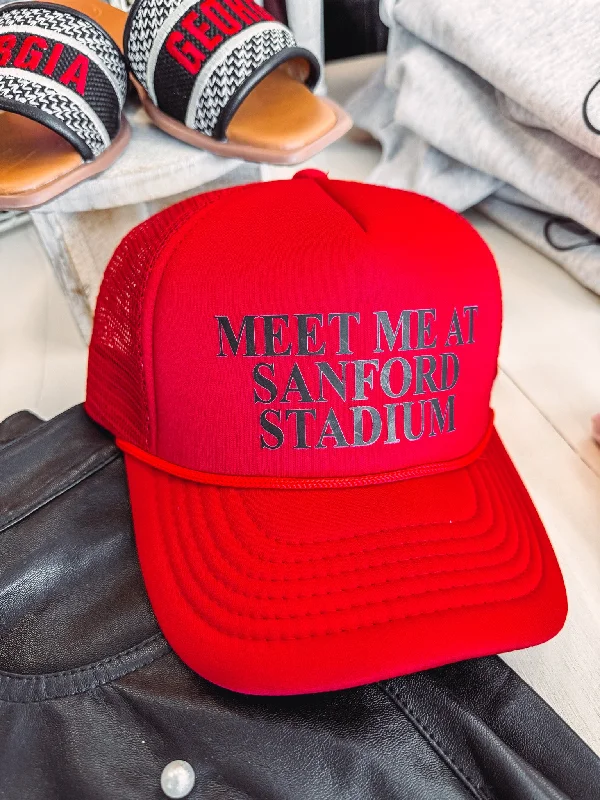 Unique necklaces and pendants with tree of life motifs for nature-inspired elegance-Meet Me At Sanford Stadium Trucker Hat