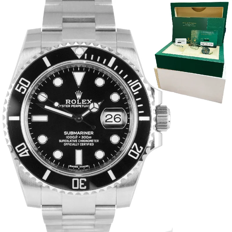 Beautiful necklaces and pendants with moon and star charms for a dreamy effect-NEW GREEN CARD 2020 Rolex Submariner Date Steel Black Ceramic 40mm 116610 LN