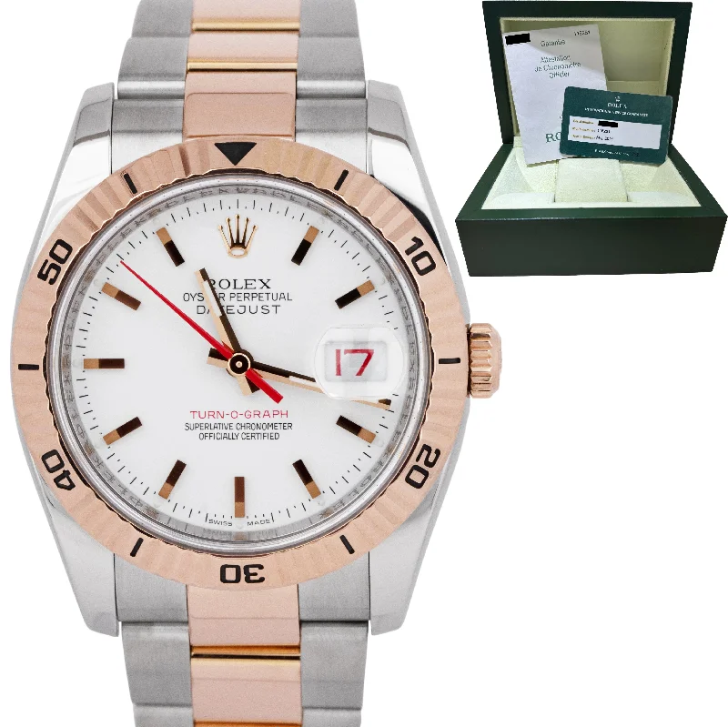 Necklaces and pendants with clear quartz for a pure and radiant look-RSC 2021 Rolex DateJust Turn-O-Graph 36mm White Two-Tone Rose Gold 116261