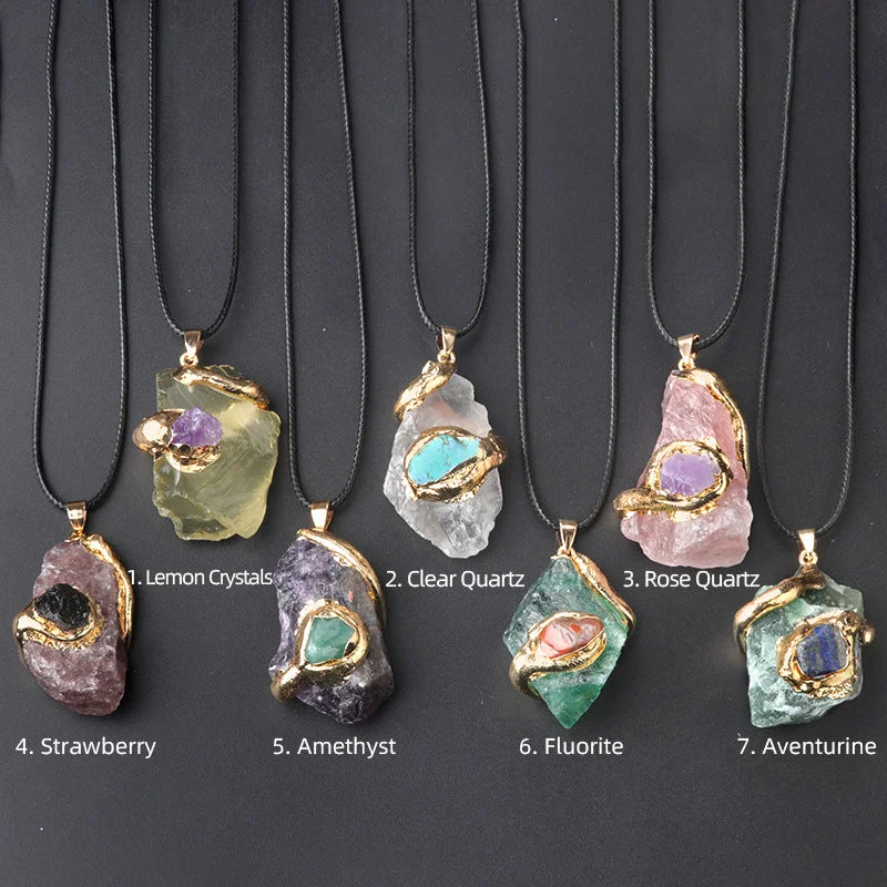 Best necklaces and pendants with floral designs for a feminine and elegant feel-Wholesale 20~40mm Multi-color Crystal Stone Irregular Necklace Accessories