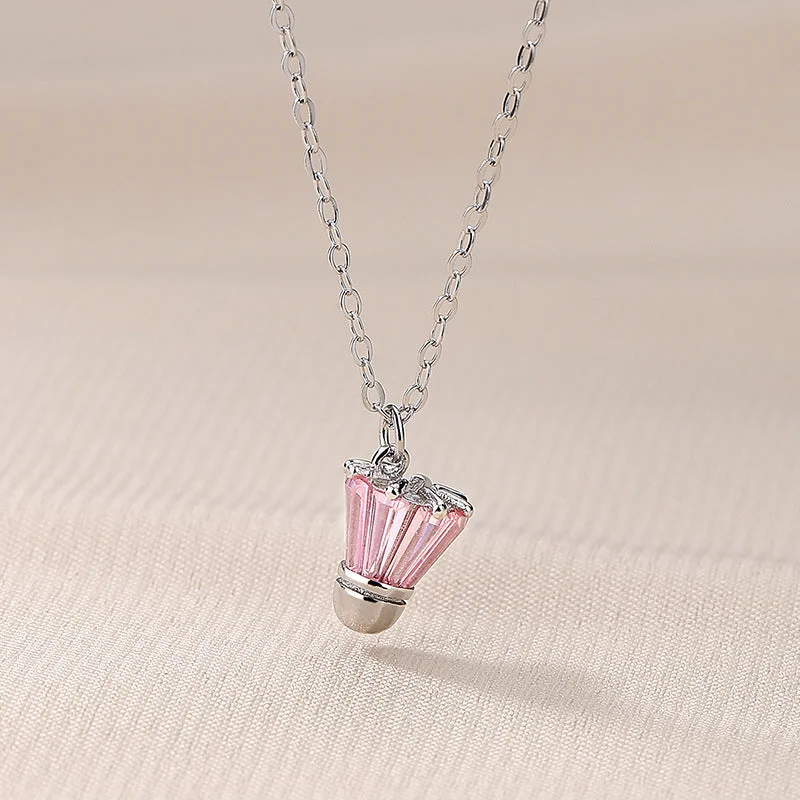 Beautiful necklaces and pendants with natural stones for an earthy, organic vibe-Wholesale 925 Silver Badminton Necklaces